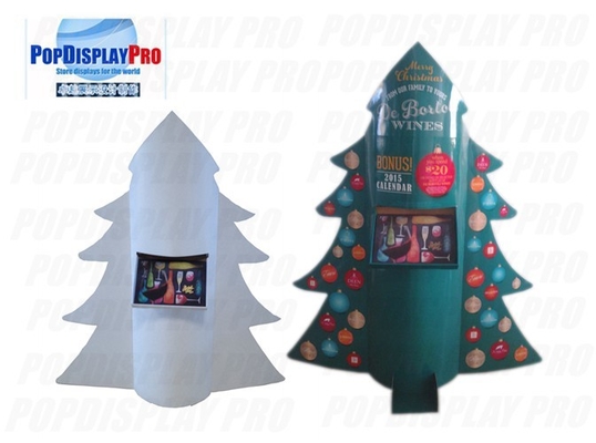 Otomatik açılır Ekran Standı Noel Ağacı Şekilli POS ile Satış için 2 Tepsiler Takvimler Teslim 15 Gün