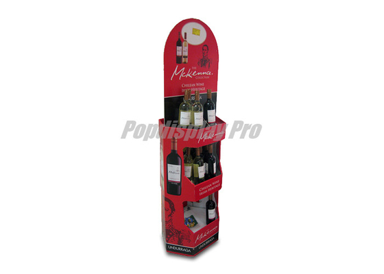 Floor Standing Custom Cardboard Standee For 750ml Red Wine Holding